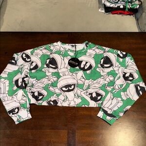 Marvin the Martian Cropped Sweatshirt